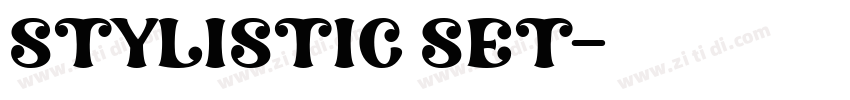 STYLISTIC SET字体转换